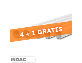 Inoac PVC Leidinggoot Wit 2m – Set van 5 (4+1 Gratis)