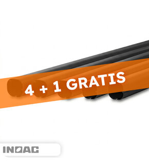 Inoac PVC Leidinggoot Zwart 2m – Set van 5 (4+1 Gratis)