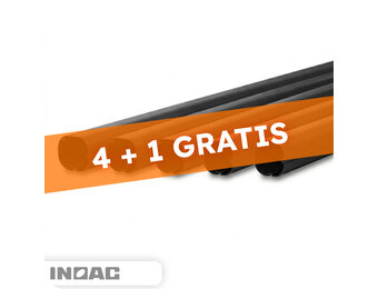 Inoac PVC Leidinggoot Zwart 2m – Set van 5 (4+1 Gratis)