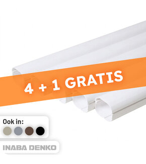 Inaba Denko PVC Leidinggoot Wit 2m – Set van 5 (4+1 Gratis)