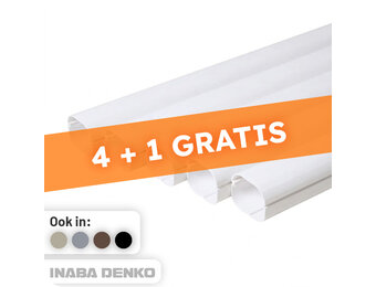 Inaba Denko PVC Leidinggoot Wit 2m – Set van 5 (4+1 Gratis)