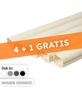 Inaba Denko PVC Leidinggoot Ivoor 2m – Set van 5 (4+1 Gratis)