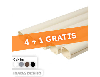 Inaba Denko PVC Leidinggoot Ivoor 2m – Set van 5 (4+1 Gratis)