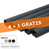 Inaba Denko PVC Leidinggoot Antraciet 2m – Set van 5 (4+1 Gratis)