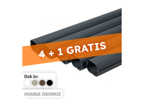 Inaba Denko PVC Leidinggoot Antraciet 2m – Set van 5 (4+1 Gratis)
