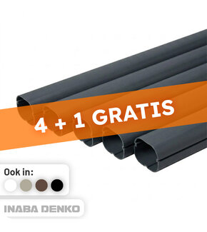 Inaba Denko PVC Leidinggoot Antraciet 2m – Set van 5 (4+1 Gratis)