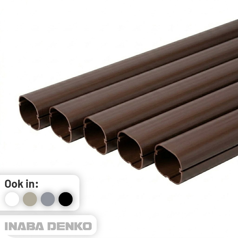 Inaba Denko PVC Leidinggoot Bruin 2m – Set van 5 (4+1 Gratis)