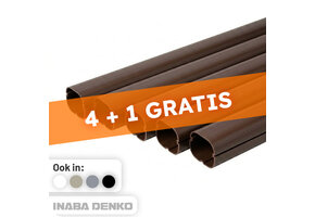 Inaba Denko PVC Leidinggoot Bruin 2m – Set van 5 (4+1 Gratis)