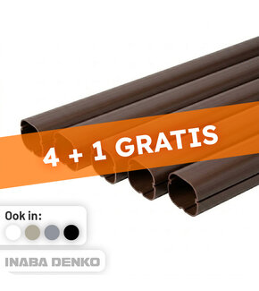 Inaba Denko PVC Leidinggoot Bruin 2m – Set van 5 (4+1 Gratis)