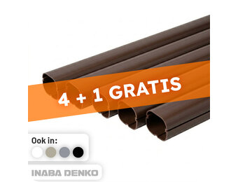 Inaba Denko PVC Leidinggoot Bruin 2m – Set van 5 (4+1 Gratis)