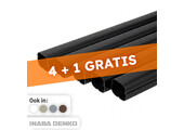 Inaba Denko PVC Leidinggoot Zwart 2m – Set van 5 (4+1 Gratis)