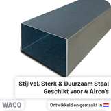 Leidinggoot Verzinkt staal 2m – Set van 4 120x70mm (3+1 Gratis)