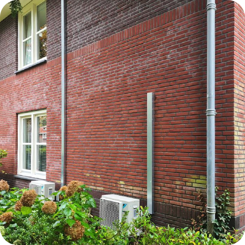 Leidinggoot Verzinkt staal 2m – Set van 4 120x70mm (3+1 Gratis)