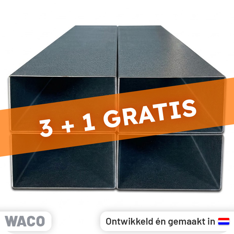 Leidinggoot Verzinkt staal 2m – Set van 4 120x70mm (3+1 Gratis)