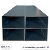 Leidinggoot Verzinkt staal 2m – Set van 4 120x70mm (3+1 Gratis)