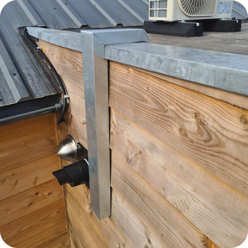 Leidinggoot Verzinkt staal 2m – Set van 4 100x60mm (3+1 Gratis)