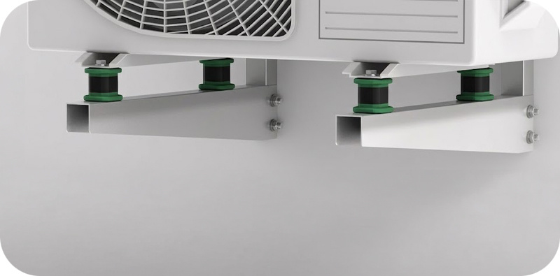 Trillingsdempers met stalen veer • Set van 4 stuks • 70-120 kg