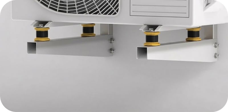 Trillingsdempers met stalen veer • Set van 4 stuks • 70-120 kg
