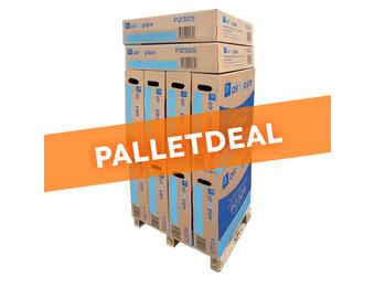 Palletdeal: 10 stuks Koelleidingen Geïsoleerd Dubbel P2325 Ø 1/4" x 3/8" Volle rollen 25 meter Wit