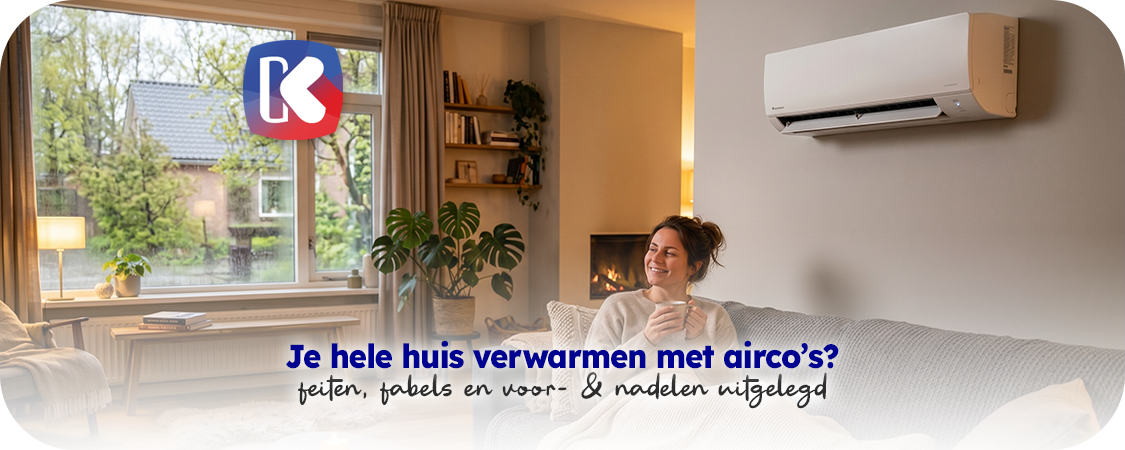 Kan ik mijn hele huis of kantoor verwarmen met een airco (en wat bespaar ik)?