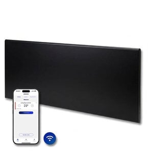 Elektrische Wandradiator Adax Neo Hoog +Wifi - Diverse wattages - Kleur Zwart