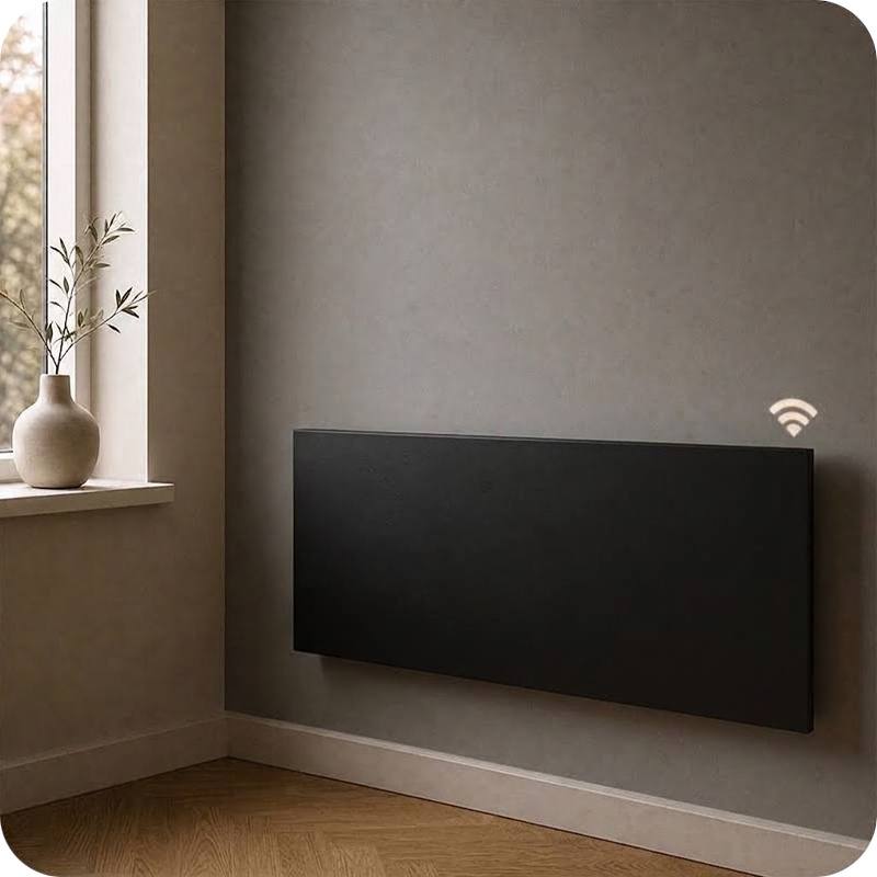 Elektrische Wandradiator Adax Neo Hoog +Wifi - Diverse wattages - Kleur Zwart