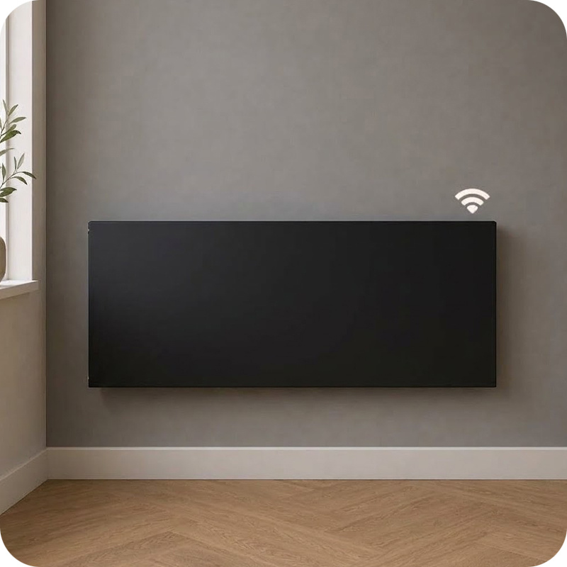 Elektrische Wandradiator Adax Neo Hoog +Wifi - Diverse wattages - Kleur Zwart