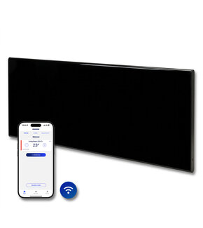 Elektrische Wandradiator Adax Neo Hoog +Wifi - Diverse wattages - Kleur Zwart