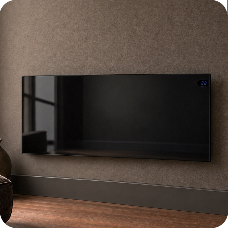Elektrische Wandradiator Adax Neo Hoog - Diverse wattages - Kleur Zwart