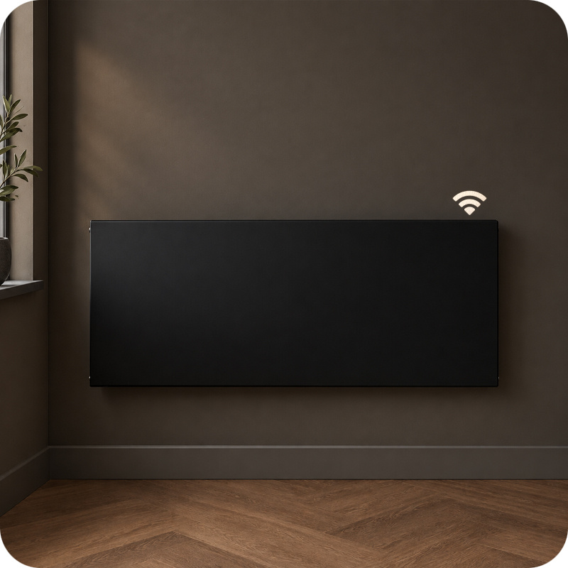 Elektrische Wandradiator Adax Neo Hoog + Wifi - Complete Set - 1000W + 1400W