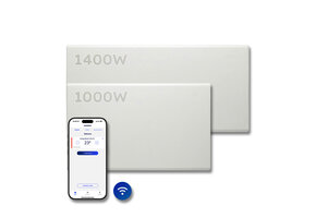 Elektrische Wandradiator Adax Neo Hoog + Wifi - Complete Set - 1000W + 1400W