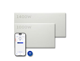 Elektrische Wandradiator Adax Neo Hoog + Wifi - Complete Set - 1000W + 1400W