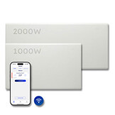 Elektrische Wandradiator Adax Neo Hoog + Wifi - Complete Set - 1000W + 2000W