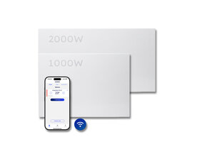 Elektrische Wandradiator Adax Neo Compact + Wifi - Complete Set - 1000W + 2000W