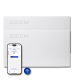 Elektrische Wandradiator Adax Neo Compact + Wifi - Complete Set - 2000W + 2000W
