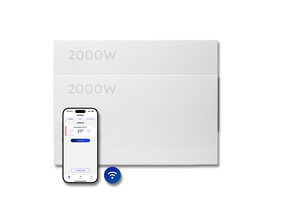 Elektrische Wandradiator Adax Neo Compact + Wifi - Complete Set - 2000W + 2000W