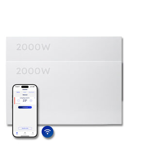 Elektrische Wandradiator Adax Neo Compact + Wifi - Complete Set - 2000W + 2000W