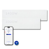 Elektrische Wandradiator Adax Neo Laag + Wifi - Complete Set - 1000W + 1400W