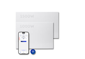 Elektrische Wandradiator Adax Neo Compact + Wifi - Complete Set - 1000W + 1500W