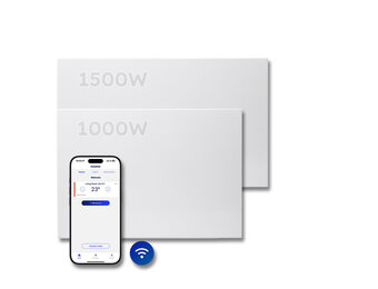Elektrische Wandradiator Adax Neo Compact + Wifi - Complete Set - 1000W + 1500W