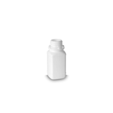100 ml square bottles HDPE white
