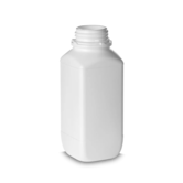 1 L square bottles HDPE white