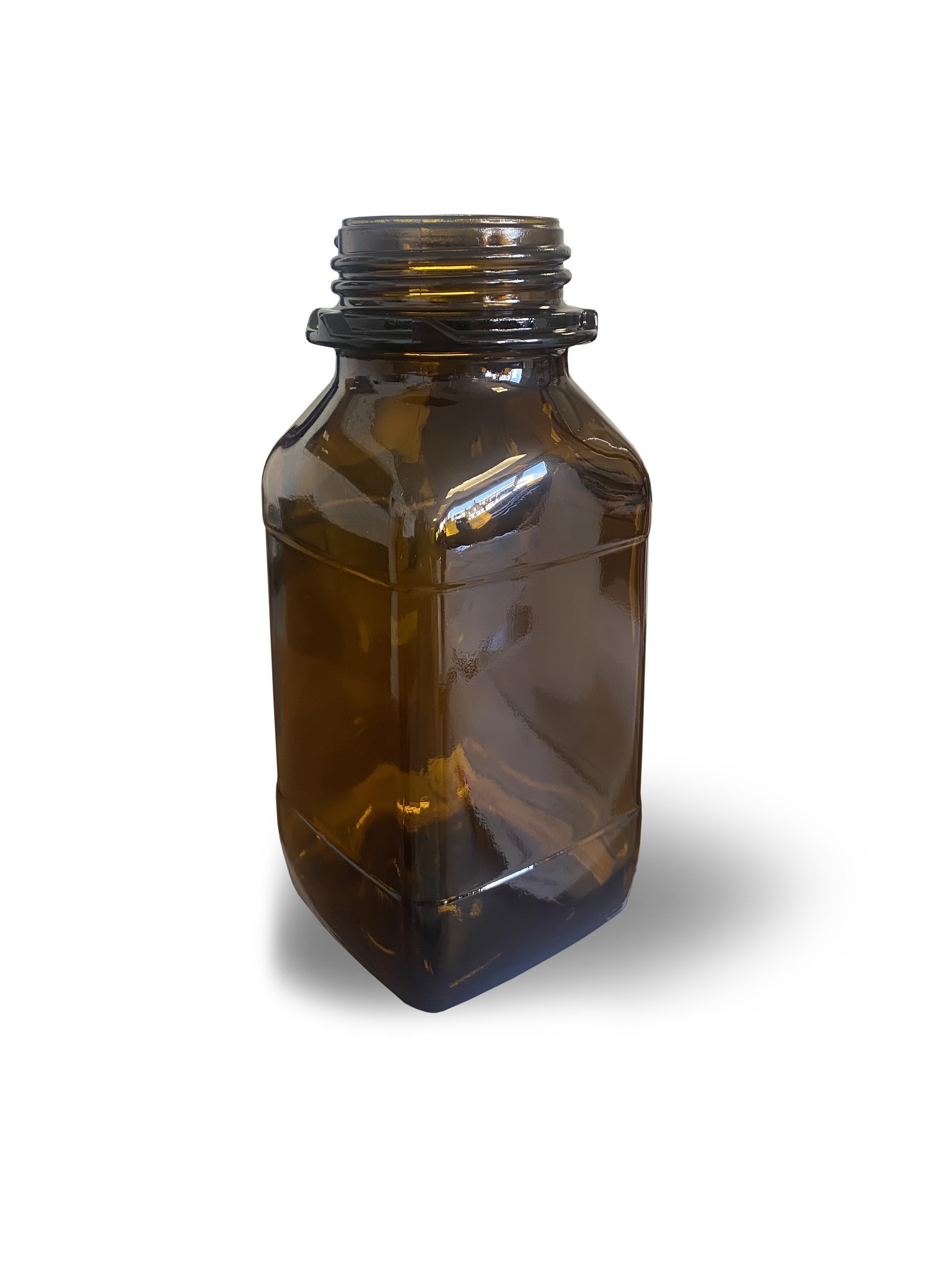 glazen fles 500 ml, bruin Un-packaging