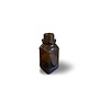 Square glass bottle 100 ml, brown
