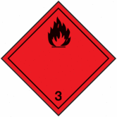 Adesivo classe di pericolo 3, liquidi infiammabili