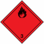 Sticker hazard class 3, flammable liquids
