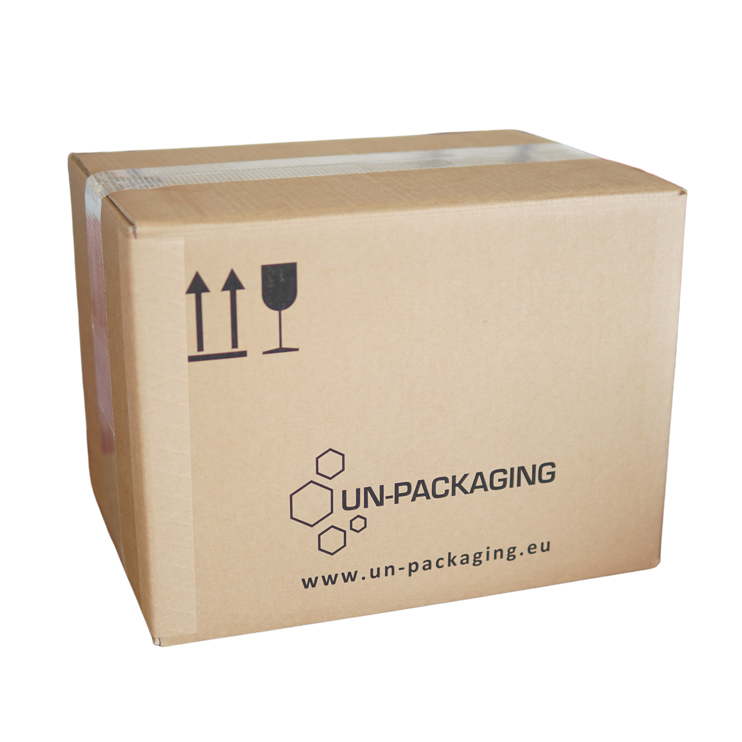 Scatola di cartone con marchio di qualità UN-X 390 x 290 x 290 mm. -  Un-packaging