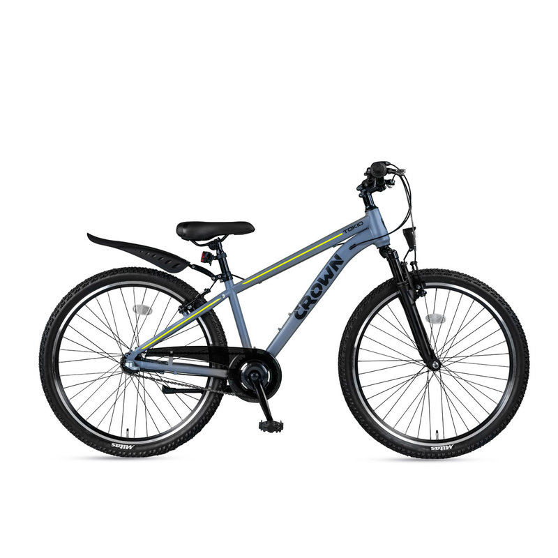 Crown Tokio 26 inch Jongensfiets MTB Grey-Lime N3