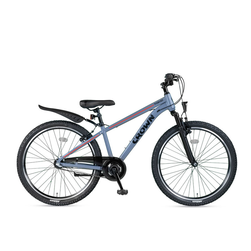 Crown Tokio 24 inch Jongensfiets MTB Grey-Red N3