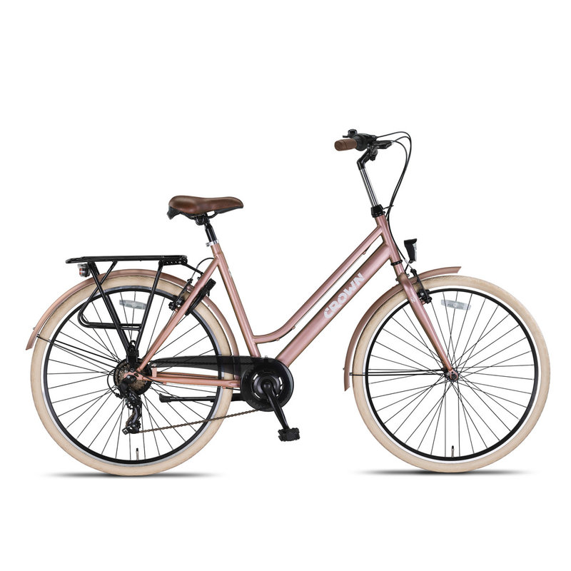 Crown New York 28 inch Damesfiets 53cm Rose 7v